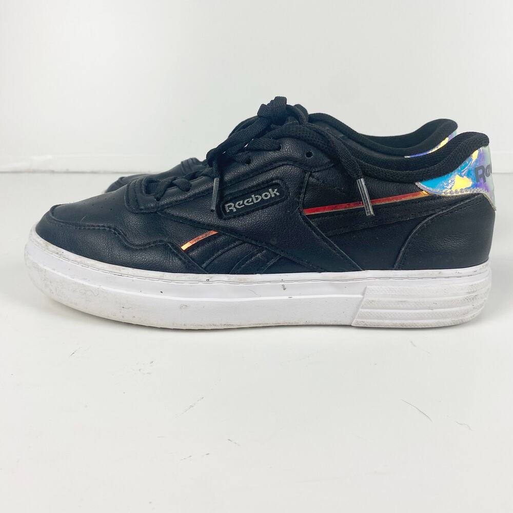Reebok Classic Club C 85 Black Iridescent Sneakers Women’s Size 6 - Picture 4 of 11